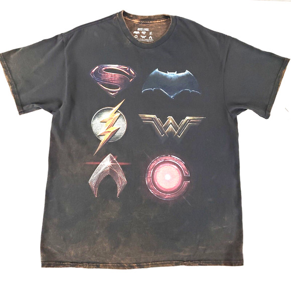 DC Comics Justice League SIZE L MENS UNISEX Black T-Shirt 2017 Film Superhero - Picture 5 of 7